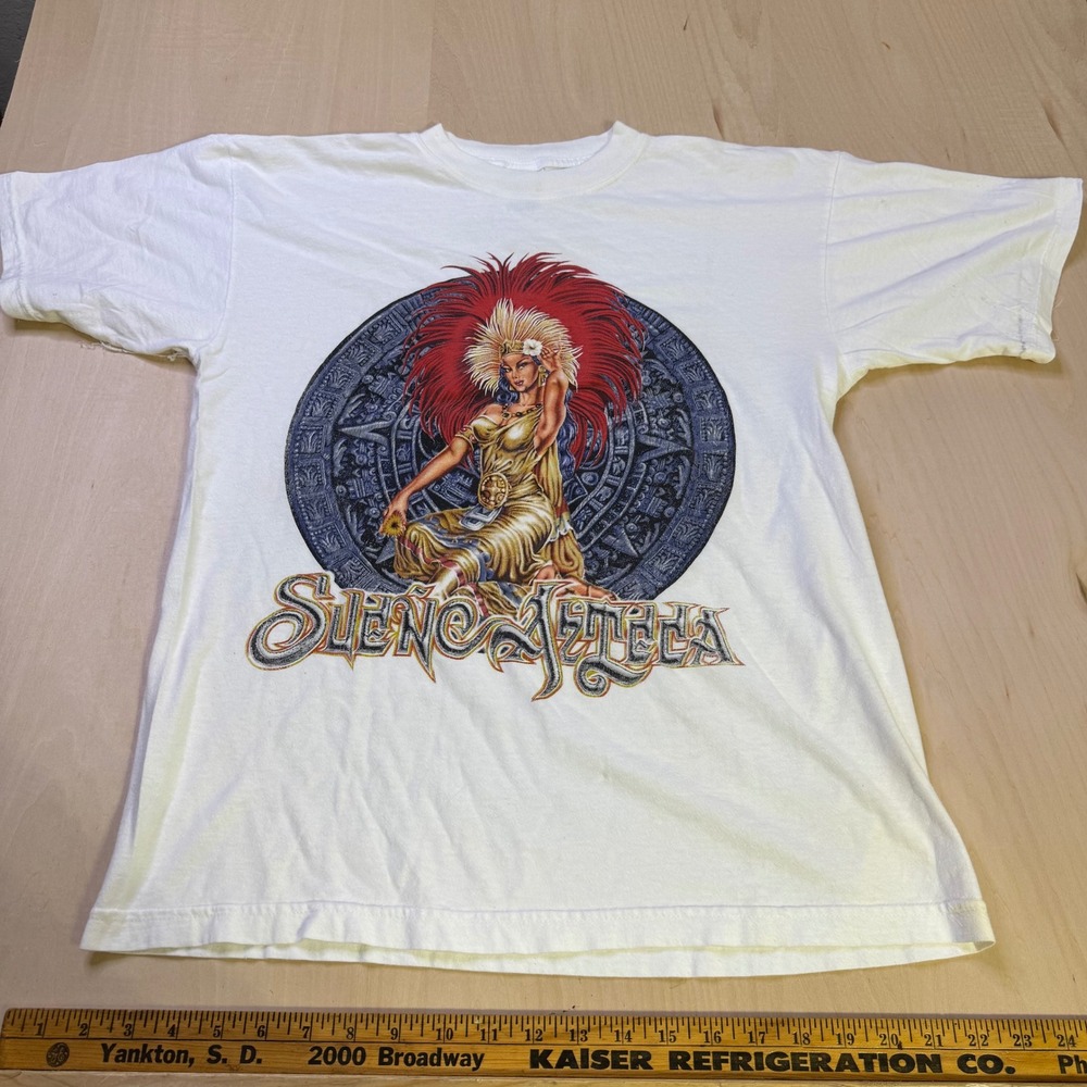 Vintage Sueños Azteca Queen‎ T-Shirt One Size Aztec Woman Graphic